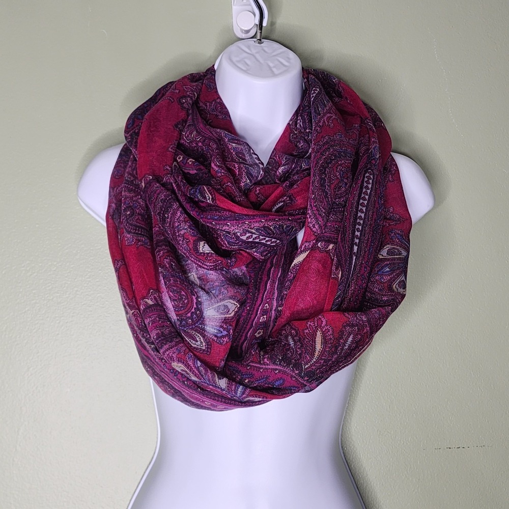David & Young Infinity‎ Scarf Multicolor Paisley Classic Winter Accessories